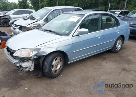 2004 Honda Civic Hybrid from USA, damaged, VIN JHMES96664S000397